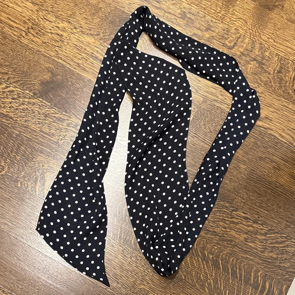 Carolina Herrera CH Polka Dot Silk Shirt - Black and White - Picture 10 of 10